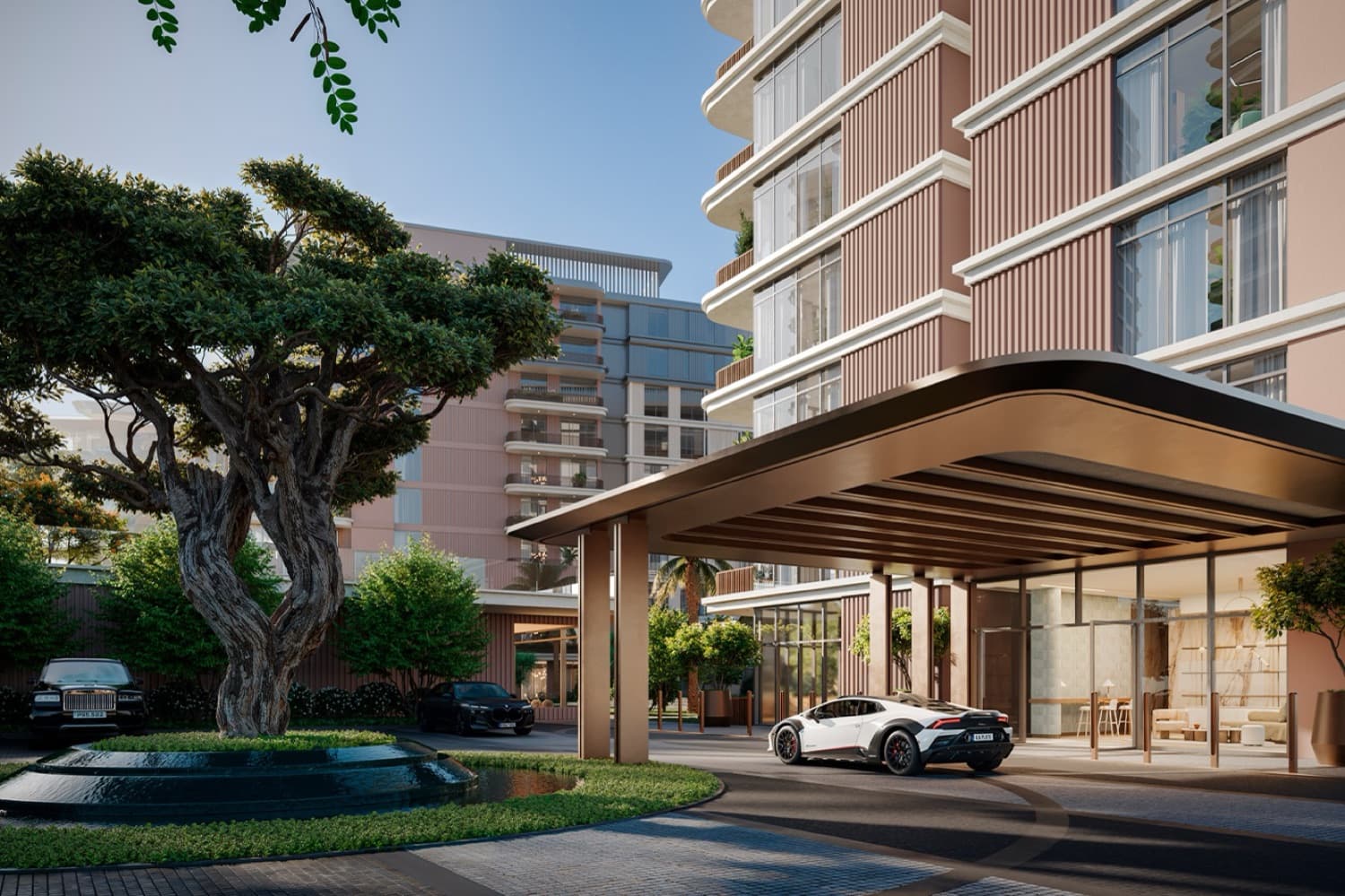 Arrival area of a new Dubai development