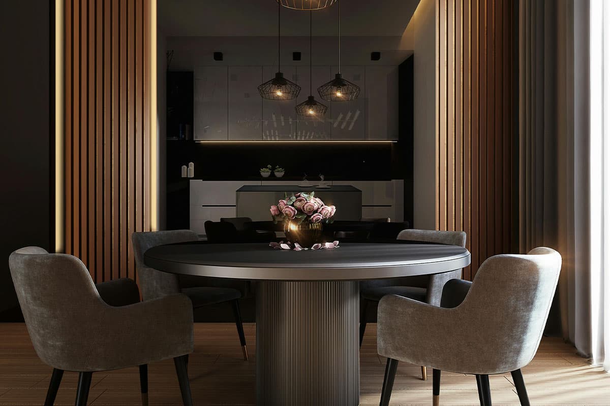 Interior design detail in a furnished Dubai residence
